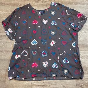 Zoe and Chloe womens scrub top 2XL